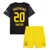 Camiseta Borussia Dortmund Marcel Sabitzer #20 Visitante Equipación para niños 2024-25 manga corta (+ pantalones cortos)